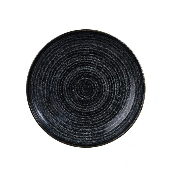 Piatto Fondo Coupe 24.8 cm Studio Prints Homespun Charcoal Black per ristoranti - Imballo 12 pz