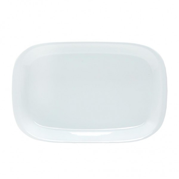 Piatto Rettangolare 25 cm Turismo - Costa Verde per ristoranti - Imballo 24 pz