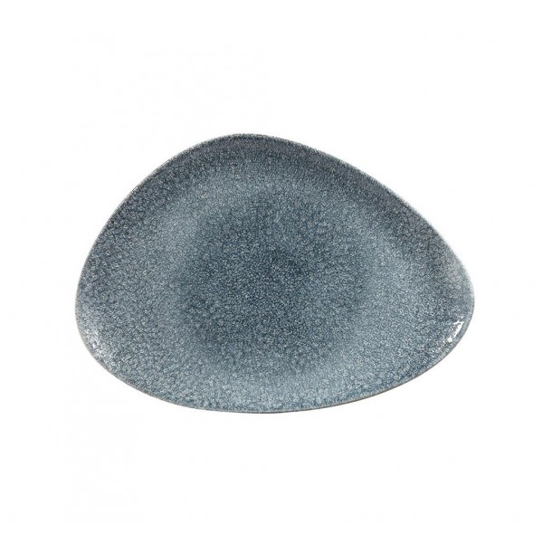 Piatto Piano Triangolare Topaz Blue 35.5x18.8 cm Churchill per ristoranti - Imballo 6 pz