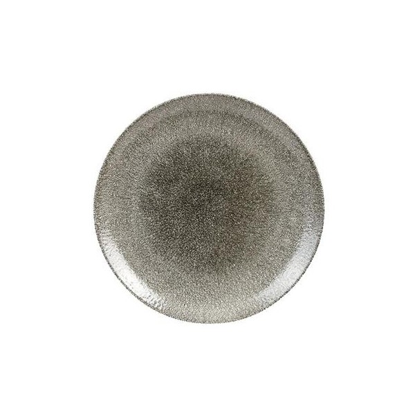 Piatto Piano Coupe 28.8 cm Studio Prints Raku Quartz Black per ristoranti - Imballo 12 pz