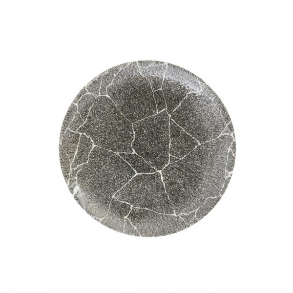 Piatto Piano Coupe 16.5 cm Churchill Studio Prints Kintsugi Reverse per ristoranti - Imballo 12 pz