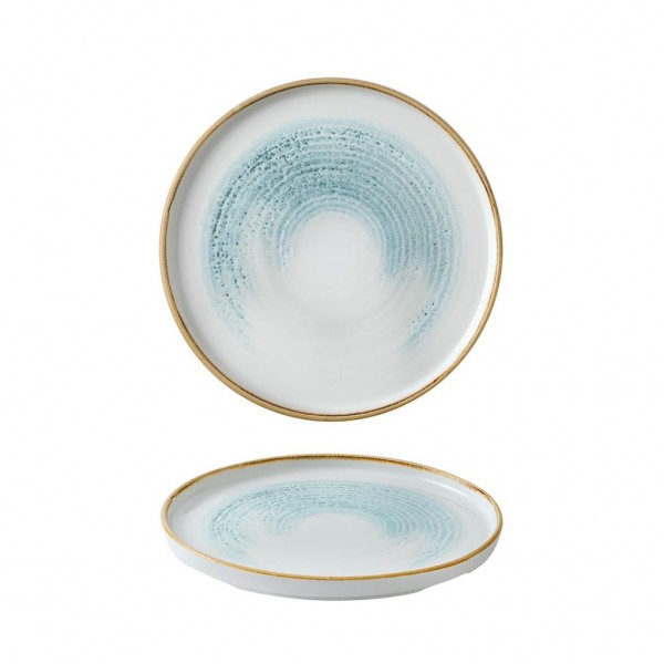 Piatto Piano Walled 21 cm Aquamarine Studio Prints Homespun Accents per ristoranti - Imballo 6 pz