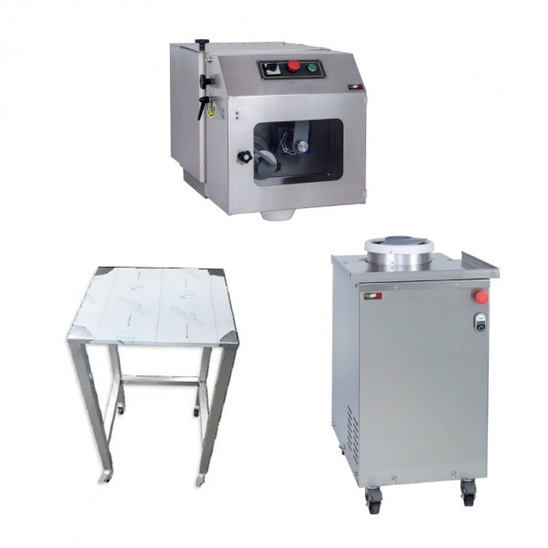 Kit Arrotondatrice spezzatrice e cavalletto per impasti da 30 a 300 grammi. Trifase - Bianchi
