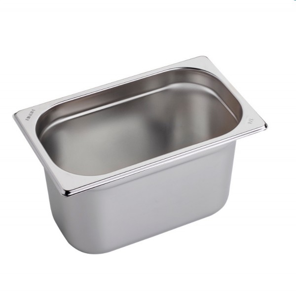 Bacinella Gastronorm 1/4 in acciaio inox 18/10 cm 26,5x16,2 h cm 15 - ILSA - 16141500ICV - Ilsa