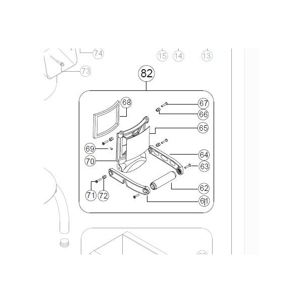 DOOR COMPLETE WITH: HANDLES, SEAL, SCREW AND MAGNET - F2927 - Fama Industries - Fama Industries