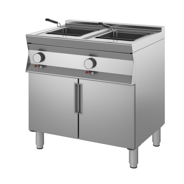 Friggitrice professionale elettrica armadiata 18+18lt. 7CFFE218 - Inox BIM