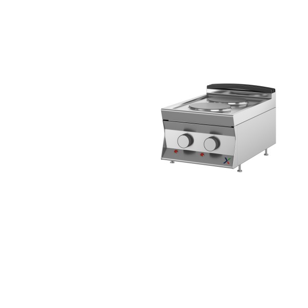 Top elettrico 2 piastre 7TPSE1 (40x70cm) - Inox BIM