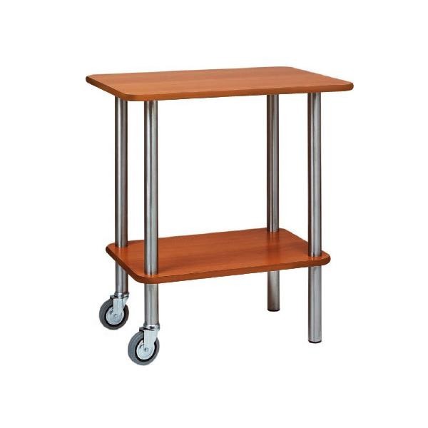 Two-story wooden gueridon trolley. CA9012R - Forcar Multiservice