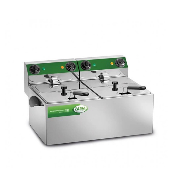 Friggitrice professionale eletrrica Fama MFR280 MFR280R 8+8 lt Monofase - Fama industrie