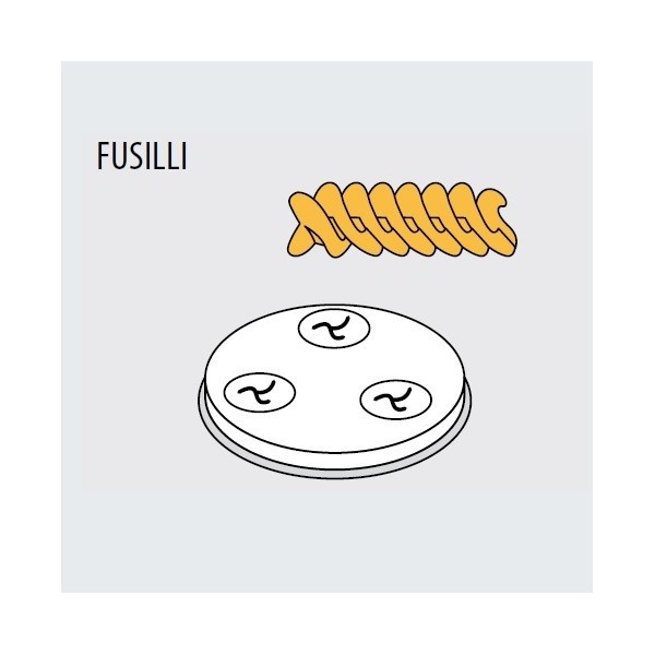 Trafila FUSILLI per macchina pasta fresca professionale Fimar MPF 2,5N - MPF 4N - Fimar
