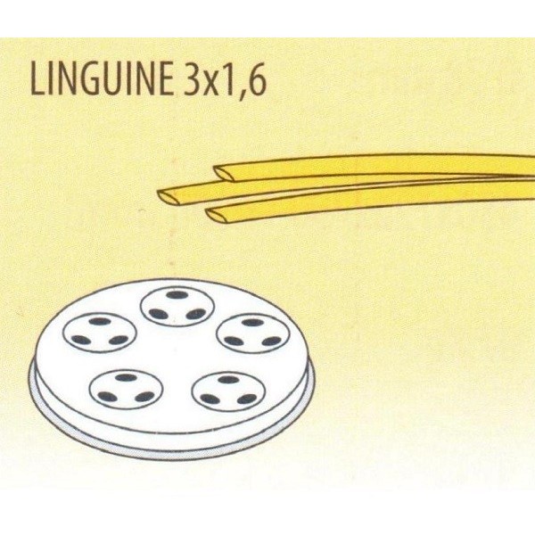 Trafila LINGUINE Misura 3 x 1,6mm per macchina pasta fresca professionale Fimar MPF 2,5N - MPF 4N - Fimar