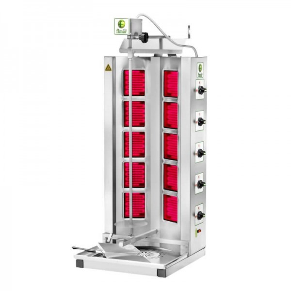 Electric gyros kebab, 10 infrared heating elements, stainless steel frame. Model: GYR100 - Fimar