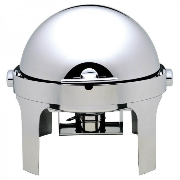 Chafing dish con coperchio roll top 180° circolare. Modello: CD6504 - Forcar Multiservice