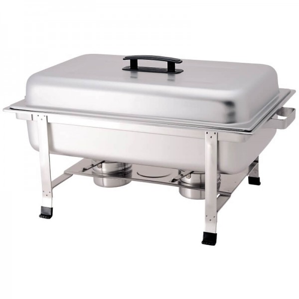 Chafing dish con coperchio, rettangolare in acciaio inox. Modello: CD7905 - Forcar Multiservice