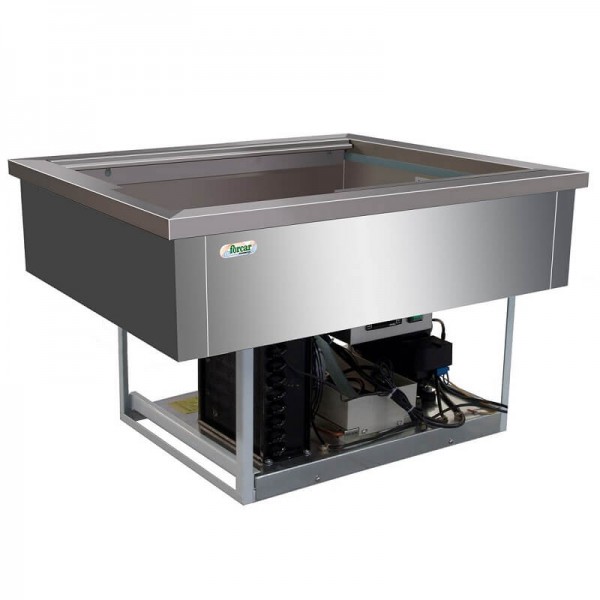 Vasca refrigerata inox da incasso 2 x GN1/1 VRI211 - Forcar Multiservice