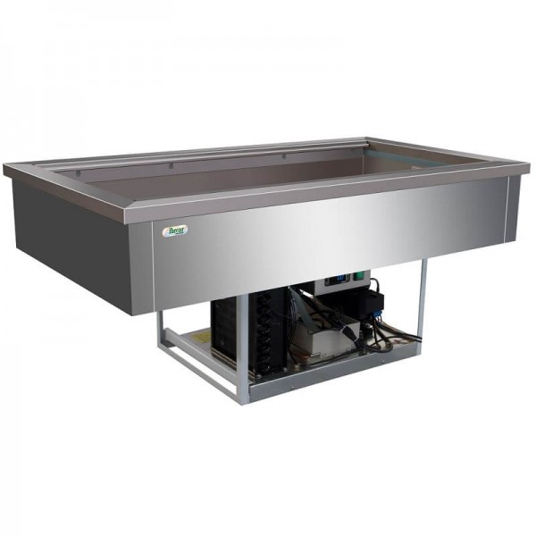 Vasca refrigerata inox da incasso 4 x GN1/1 VRI411 - Forcar Multiservice