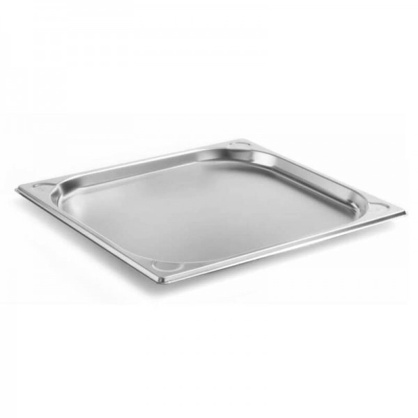 Bacinella Gastronorm GN2/1 in acciaio inox 646x530 mm - Forcar Multiservice