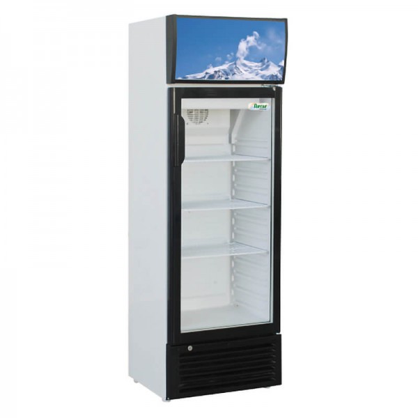 Refrigerator display cabinet glass door and led light. Model: SNACK176SC - Forcar Refrigerated
