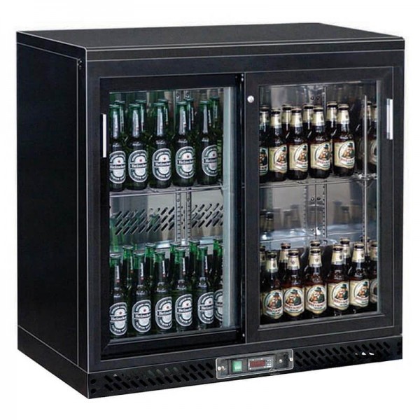 Double refrigerated beverage display stand. Model: BC2PS - Forcar Refrigerated