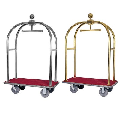 Luggage trolley with carpet top and coat rack - Forcar