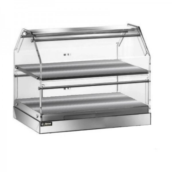 Vetrina neutra a due piani telaio inox e plexiglass. VBN4752 - VBN4782 - Forcar Multiservice