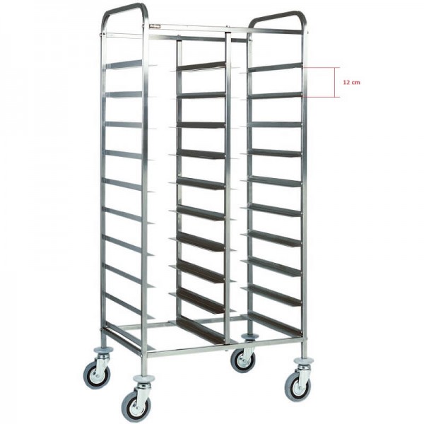 Steel tray trolley for 20 Gastronorm trays. CA1460 - Forcar Multiservice