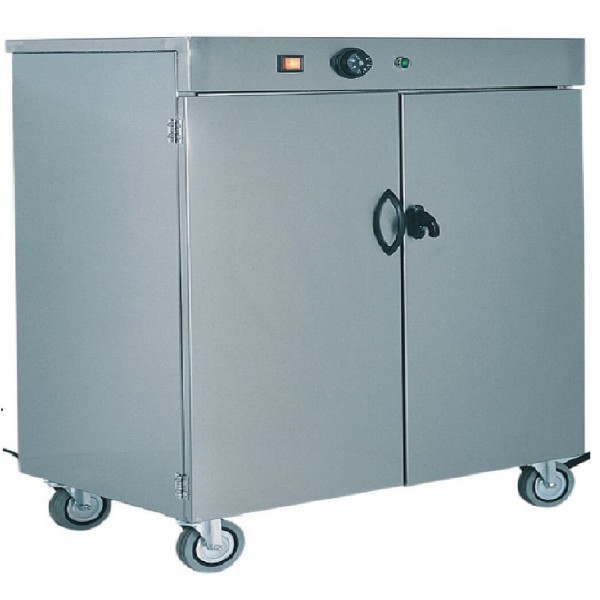 Mobile scaldapiatti carellato in acciaio Inox fino 100 piatti. MS1862 - Forcar Multiservice