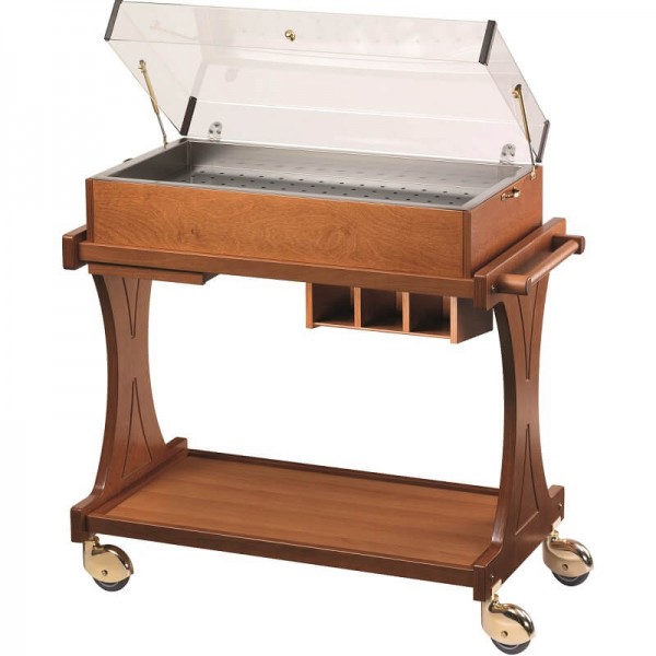 Refrigerated display cart with plexiglass dome. CL2785 - Forcar Multiservice