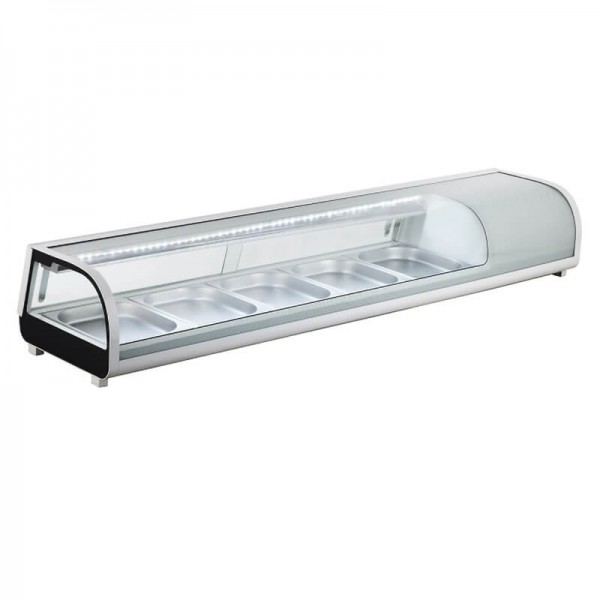 Vetrina refrigerata Sushi con 8 bacinelle GN 1/3 mod: RTS132B - Forcar Refrigerati