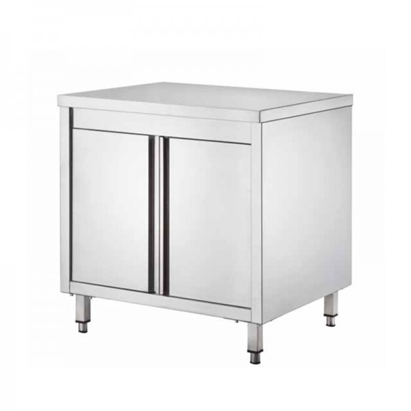 Tavolo armadiato Inox, con porte battenti, profondità 70 cm - Forcar Inox