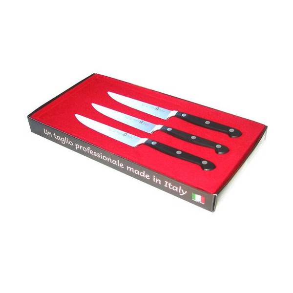 Kit 3 Coltelli da bistecca. Linea Master Chef lama in ...